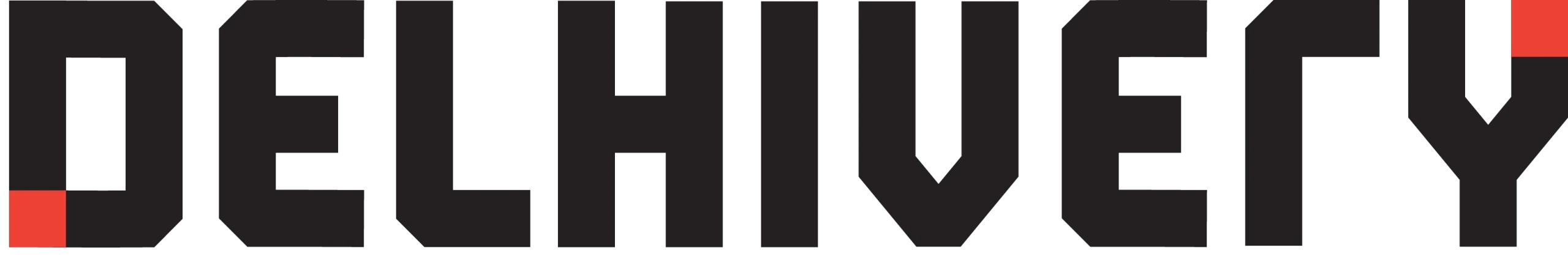 Delhivery logo in black with red accent