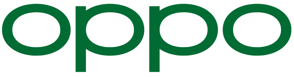 OPPO green logo on white background