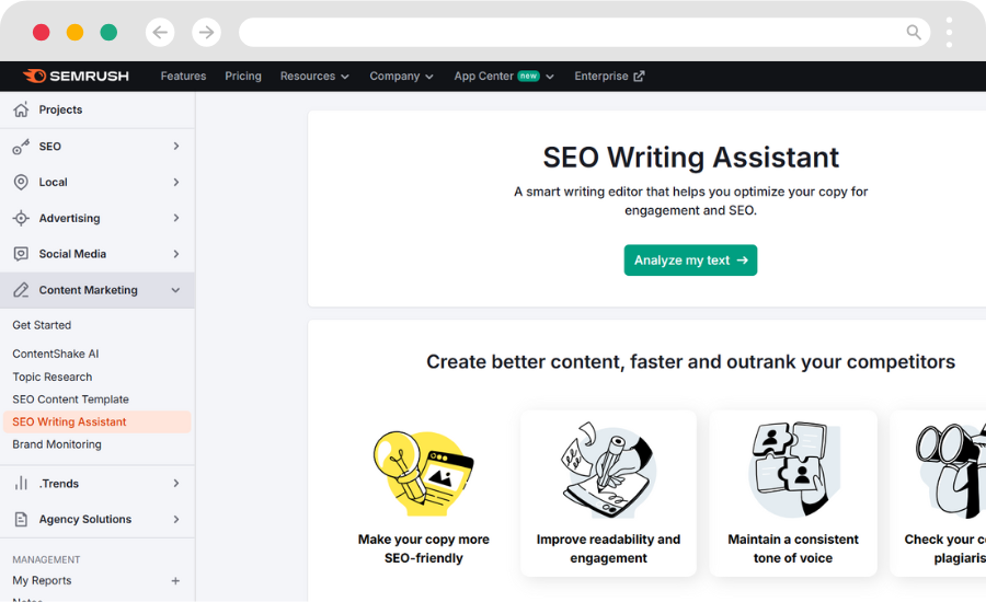 SEMrush SEO Writing Assistant