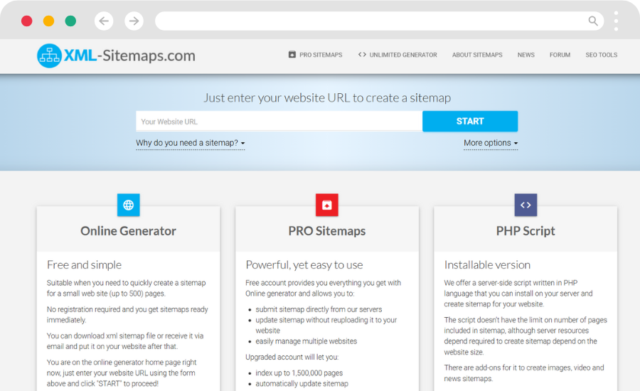 XML Sitemaps Generator