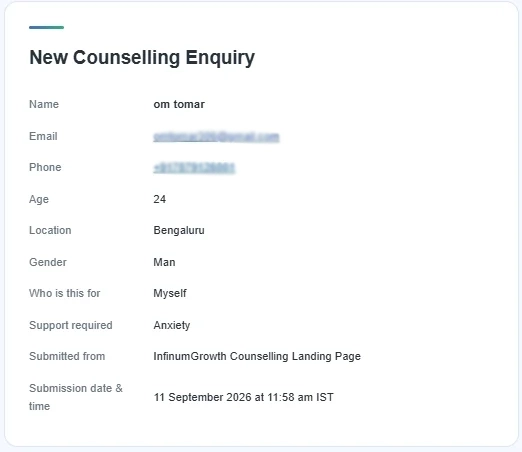 New Counselling Enquiry 1